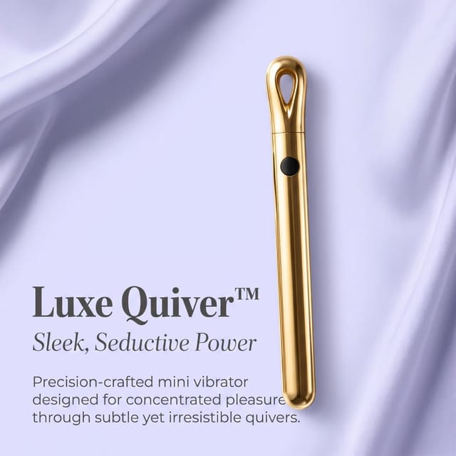 Luxe Quiver on lavender silk surface