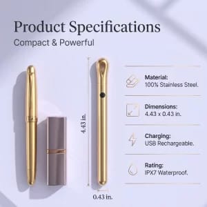 Luxe Quiver next to a pen for size comparison