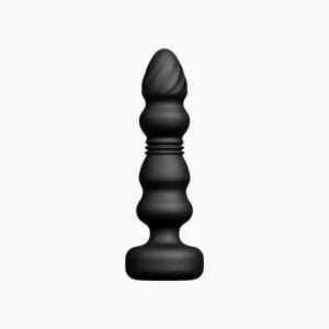 BeadThrust™ anal toy on light beige background
