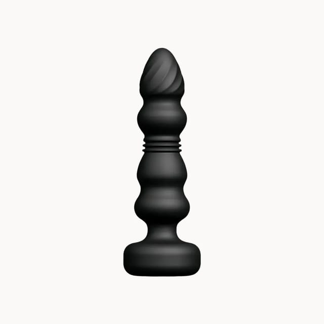BeadThrust™ anal toy on light beige background