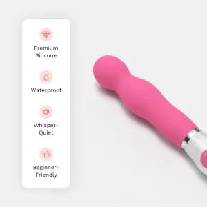 Mochi Whisper vibrator features: premium silicone, waterproof, whisper-quiet, beginner-friendly